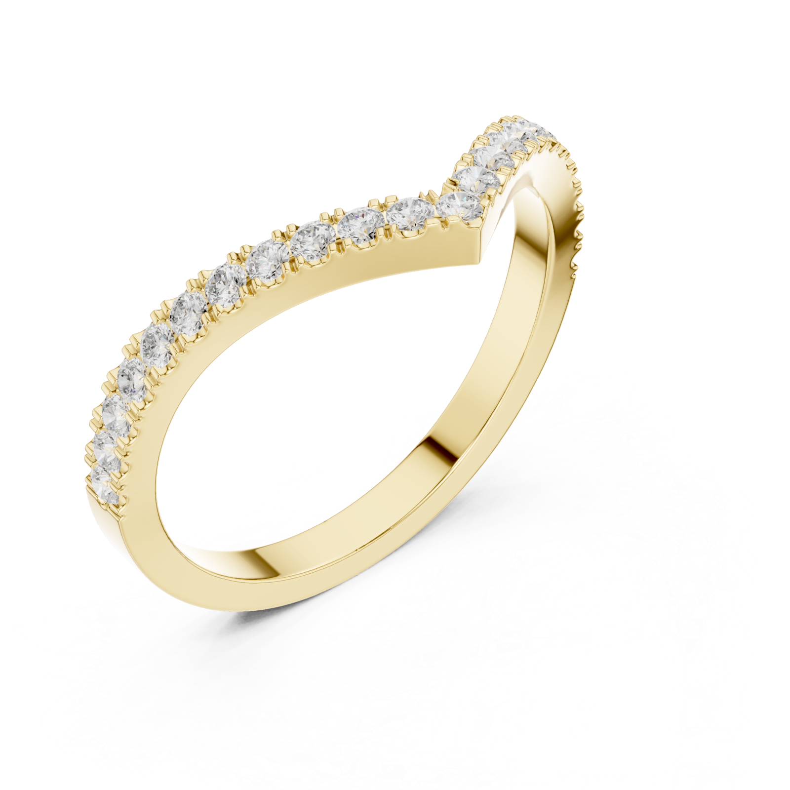 Gold Celestial Harmony Contour Ring Right View