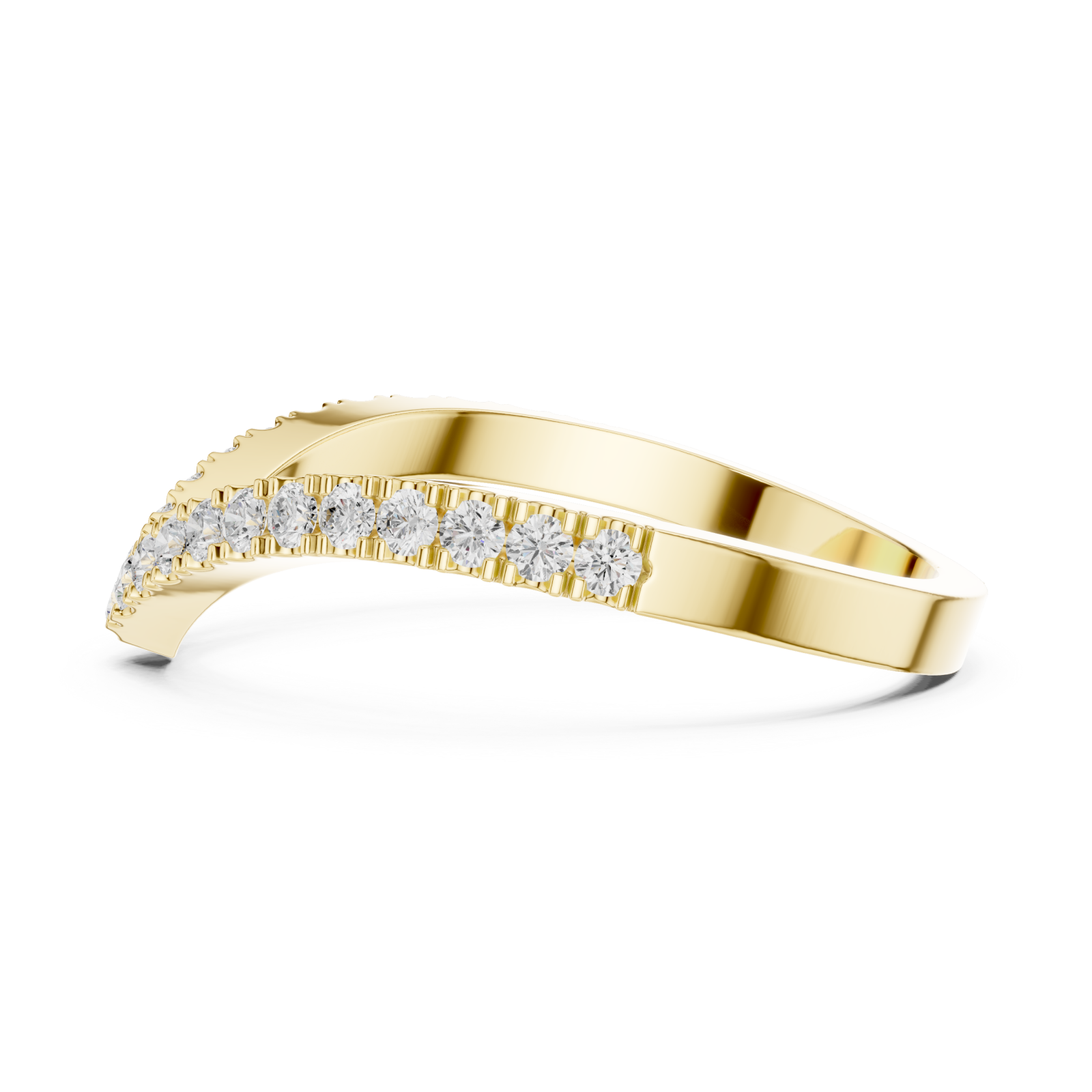  Gold Celestial Harmony Contour Ring Side View