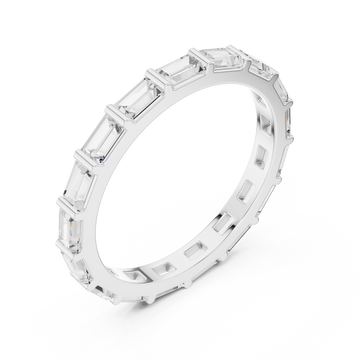  White Gold Radiant Unity Baguette Band Right View