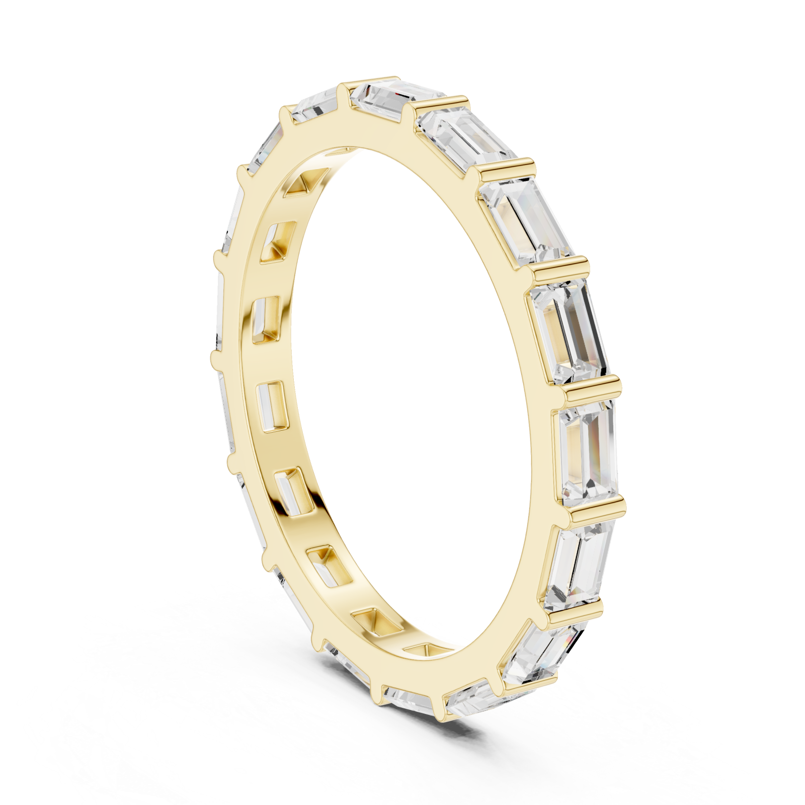  Gold Radiant Unity Baguette Band Left View