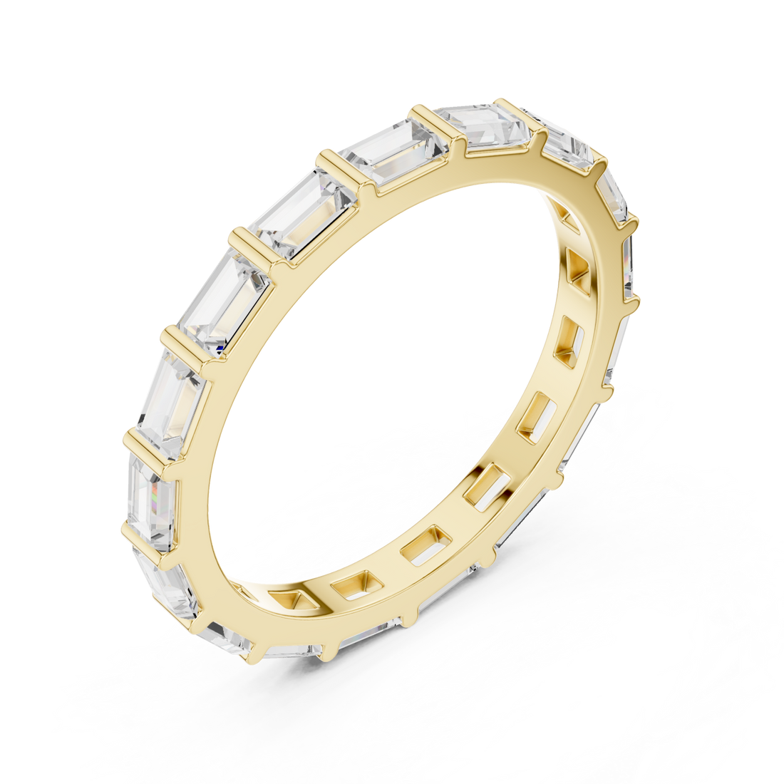 Gold Radiant Unity Baguette Band Right View
