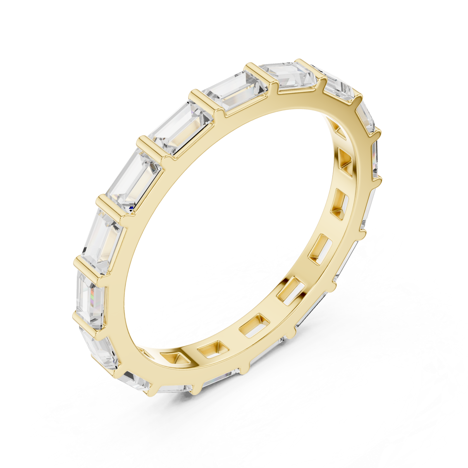 Gold Radiant Unity Baguette Band Right View