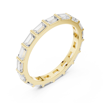 Gold Radiant Unity Baguette Band Right View