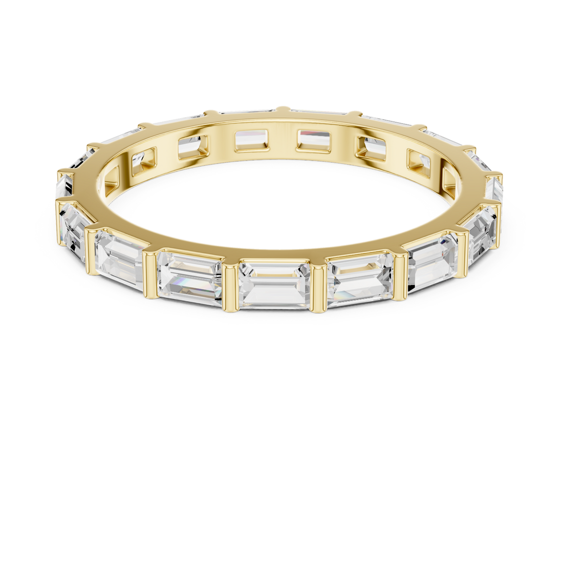 Gold Radiant Unity Baguette Band Right View