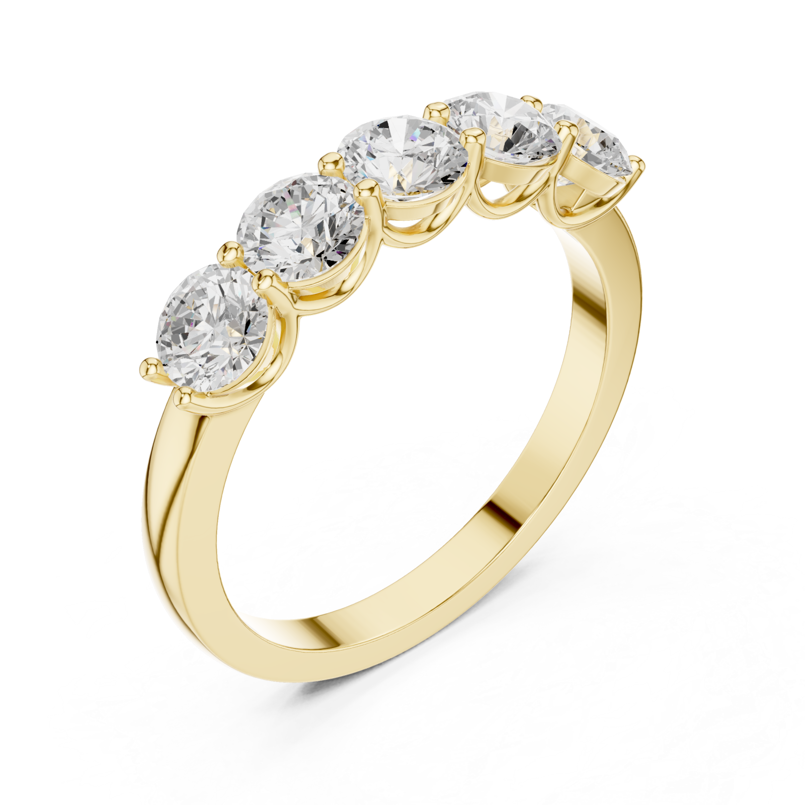 Gold Radiance Line Band Ring Right View