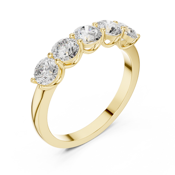 Gold Radiance Line Band Ring Right View