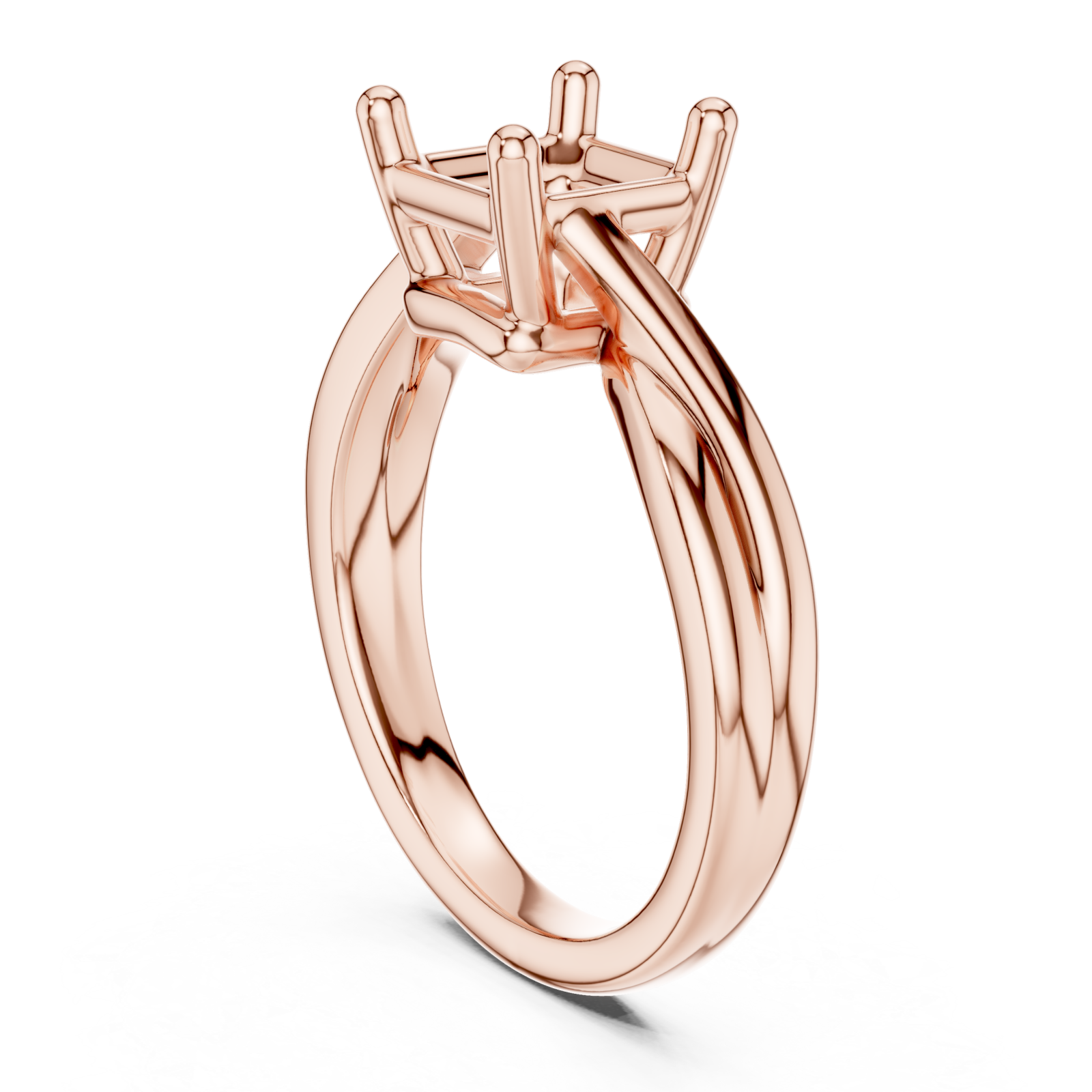  Rose Gold Eclipse Flow Statement Ring Left View