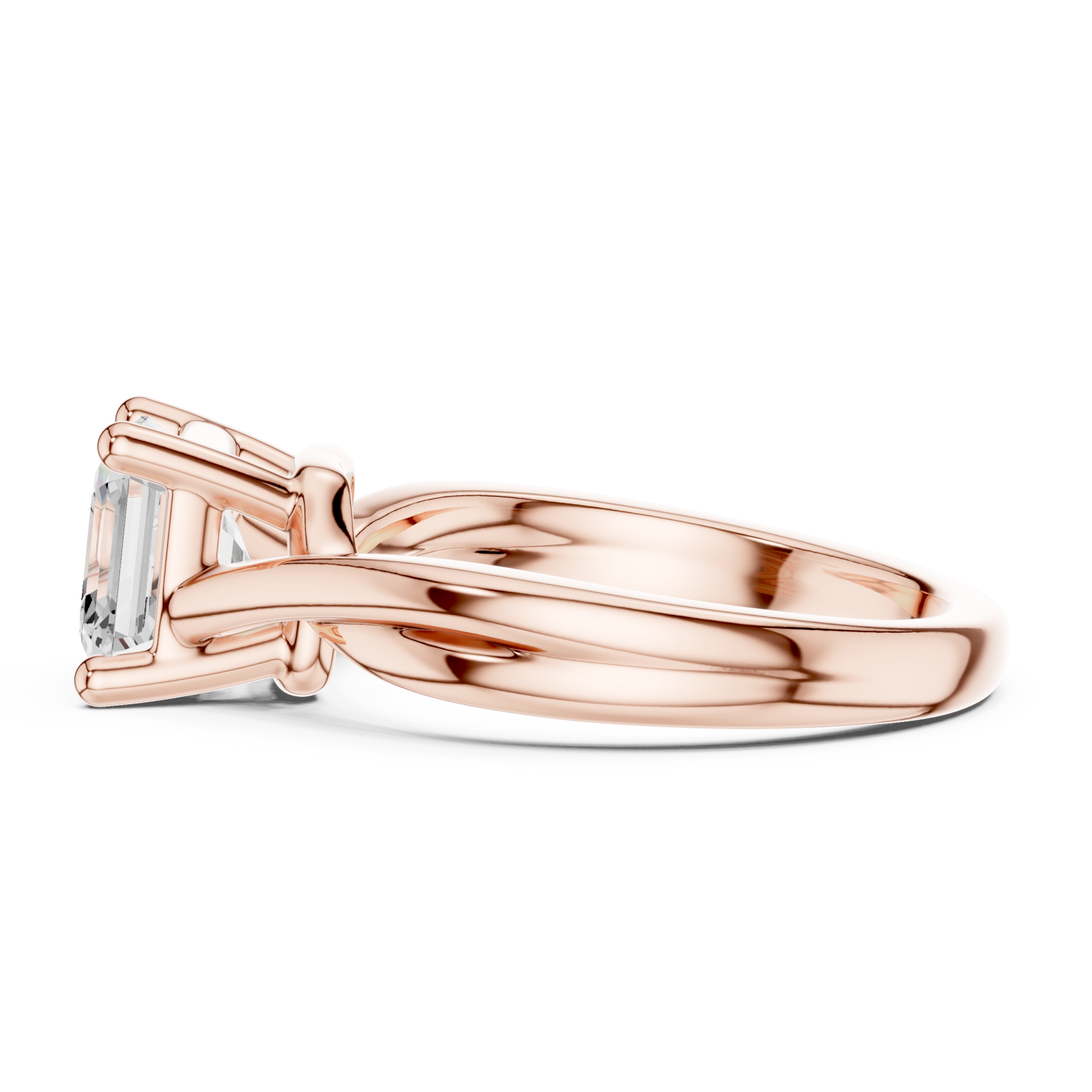  Rose Gold Eclipse Flow Statement Ring Side View