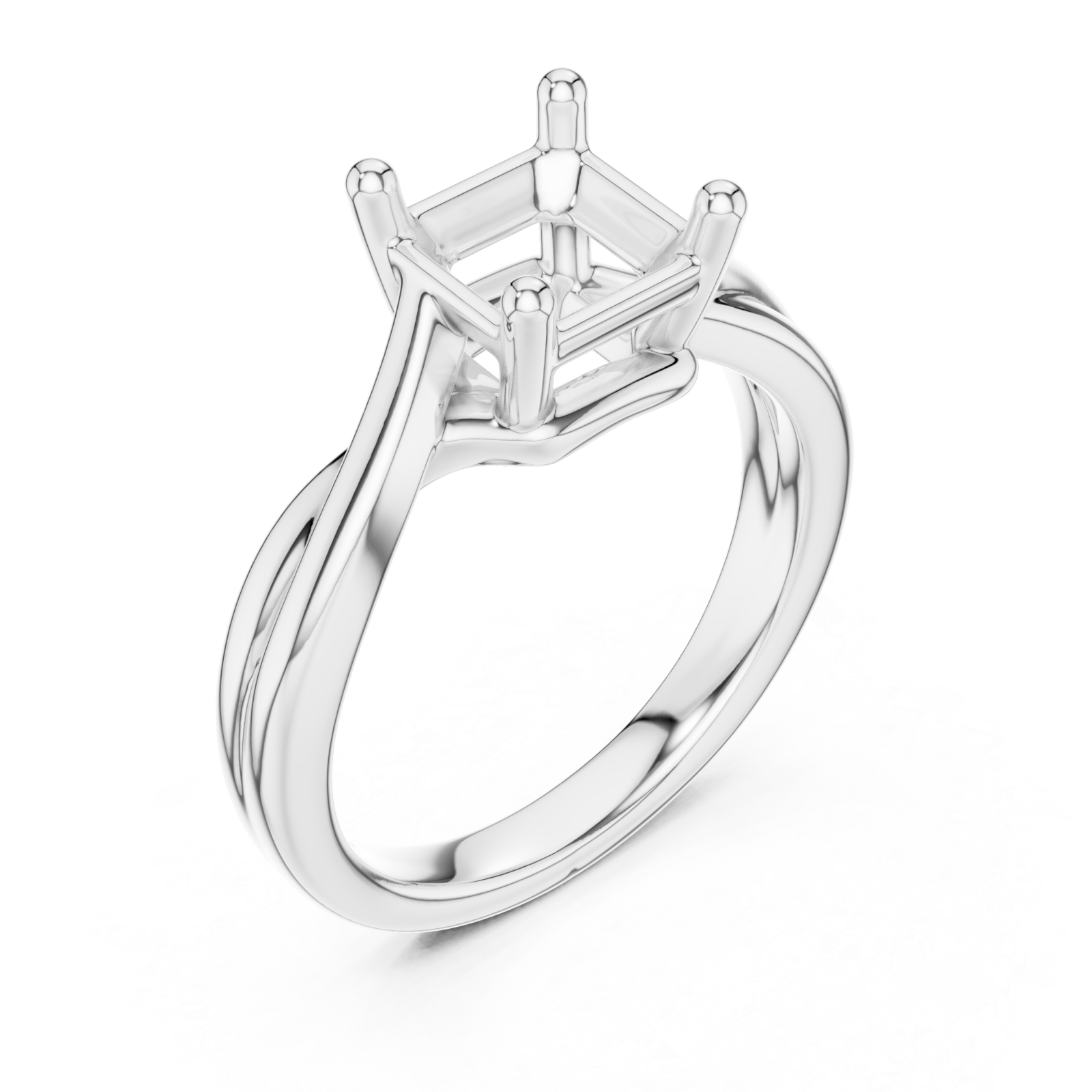  White Gold Eclipse Flow Statement Ring Right View