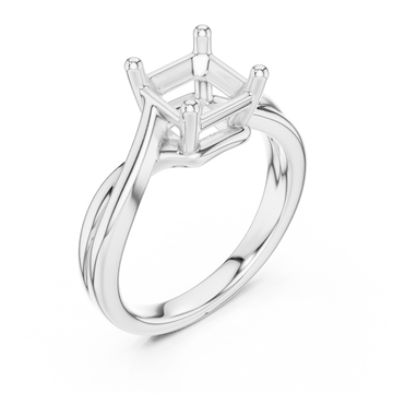  White Gold Eclipse Flow Statement Ring Right View