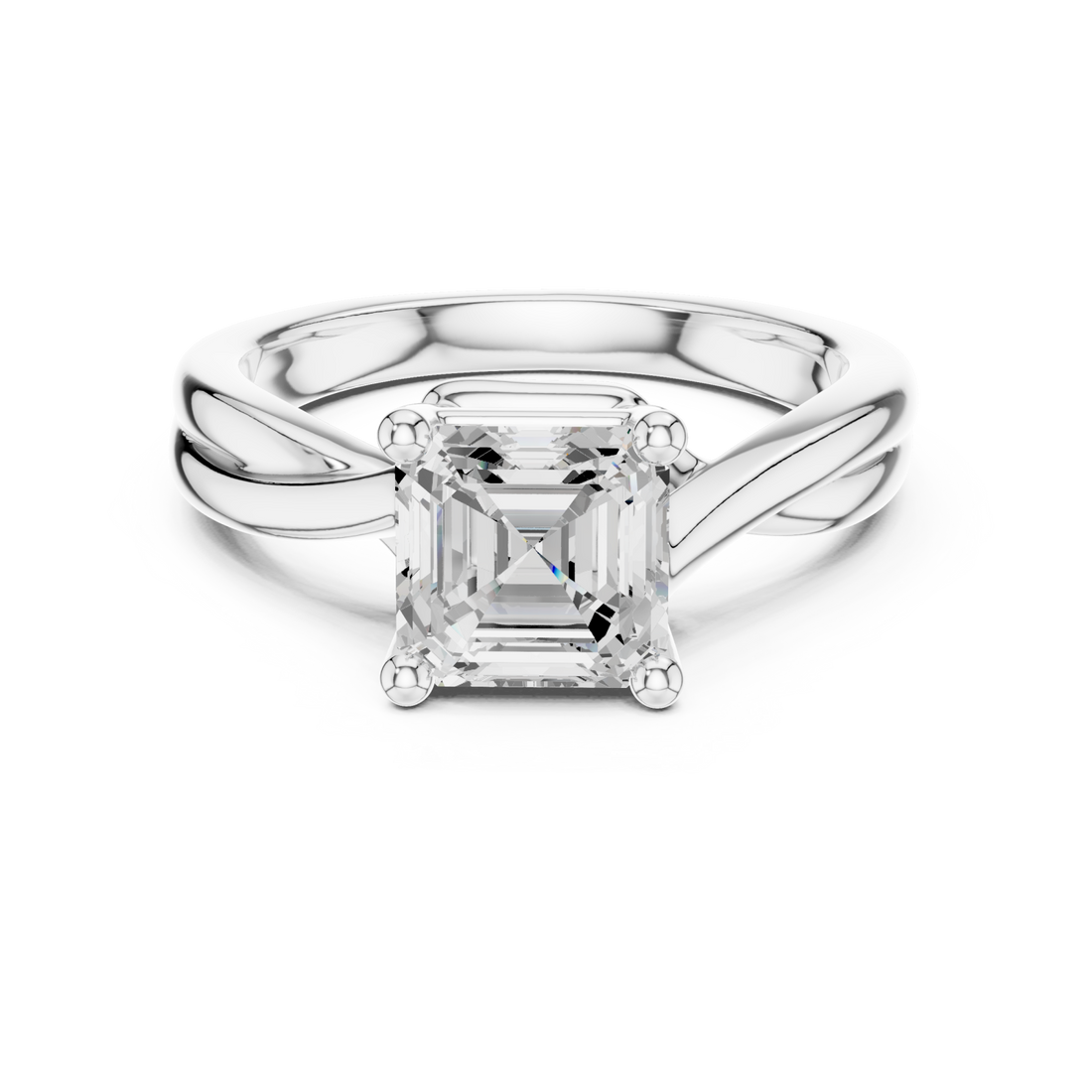  White Gold Eclipse Flow Statement Ring Right View