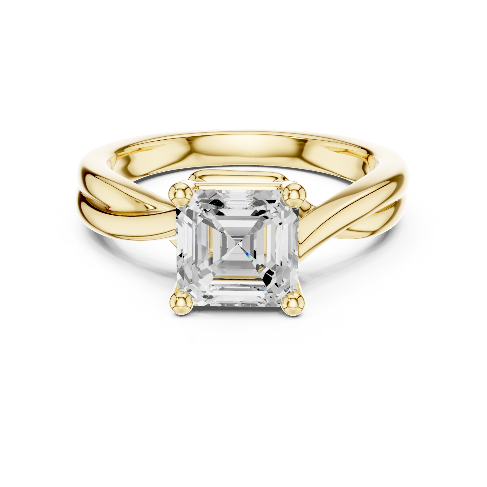  Gold Eclipse Flow Statement Ring Front View