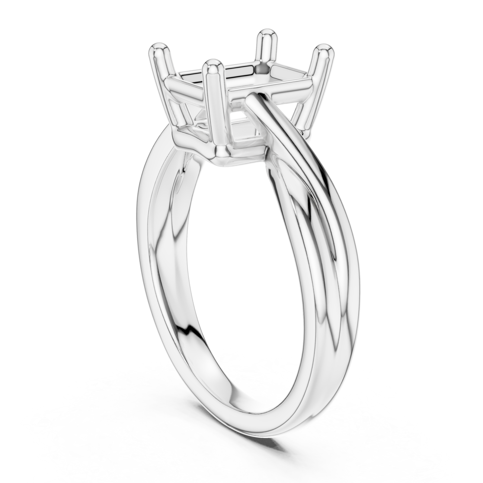  White Gold Pristine Axis Modern Ring Left View