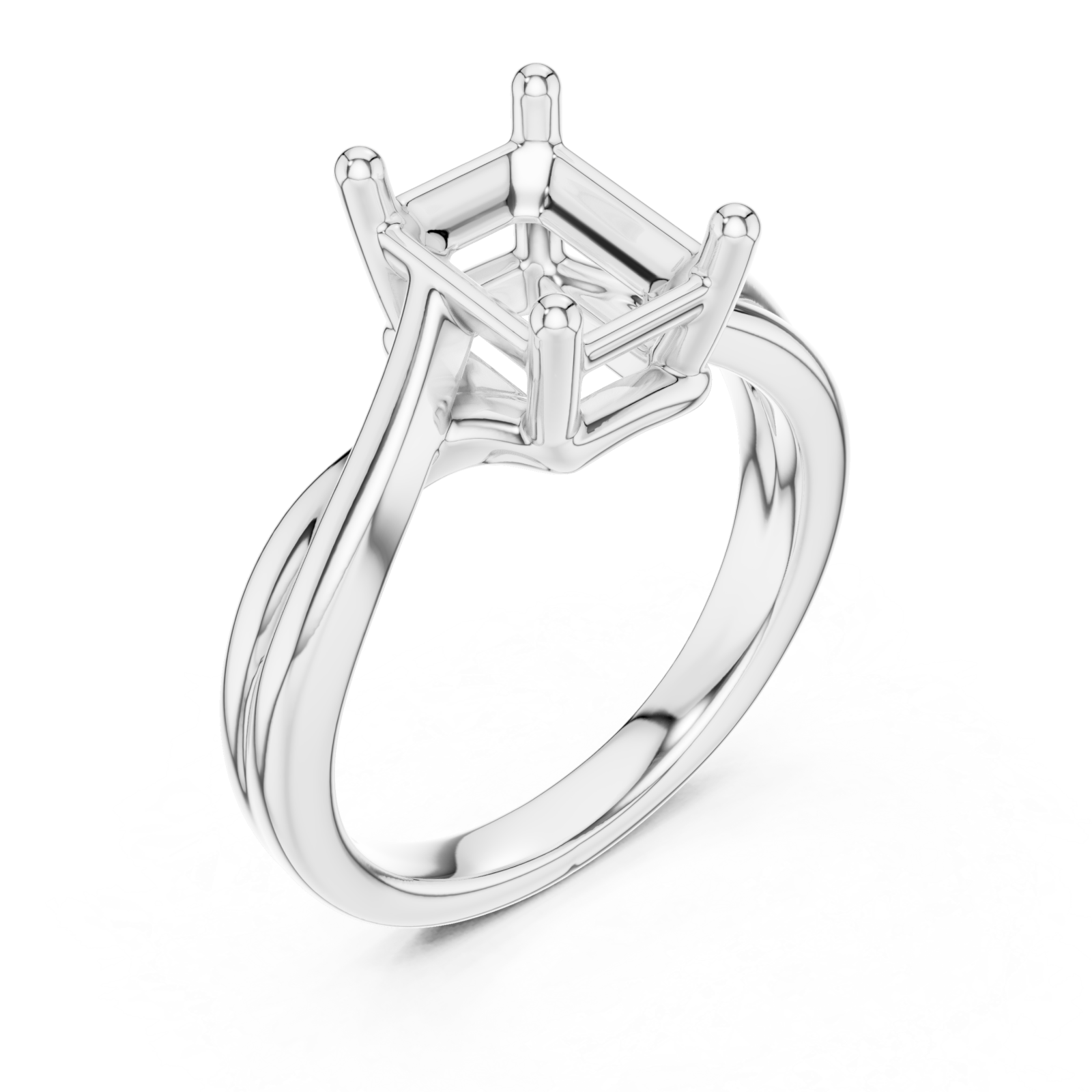  White Gold Pristine Axis Modern Ring Right View