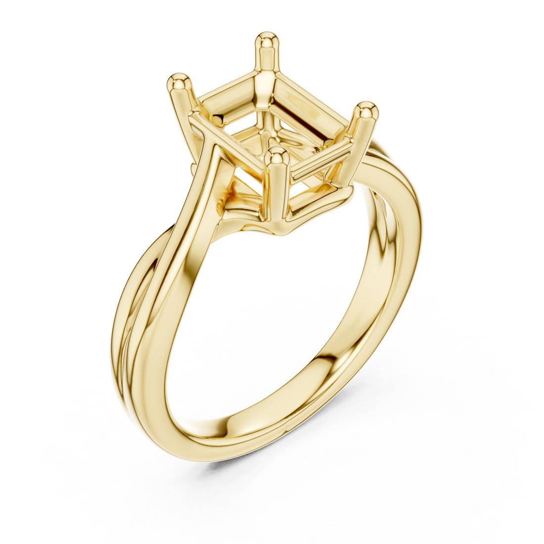 Gold Pristine Axis Modern Ring Right View