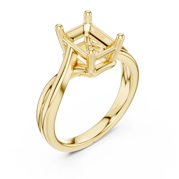 Gold Pristine Axis Modern Ring Right View