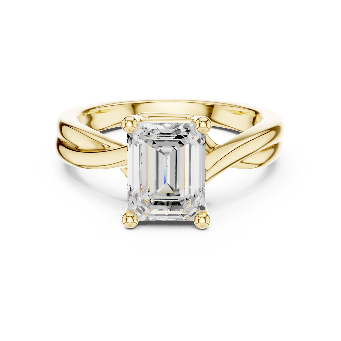 Gold Pristine Axis Modern Ring Right View