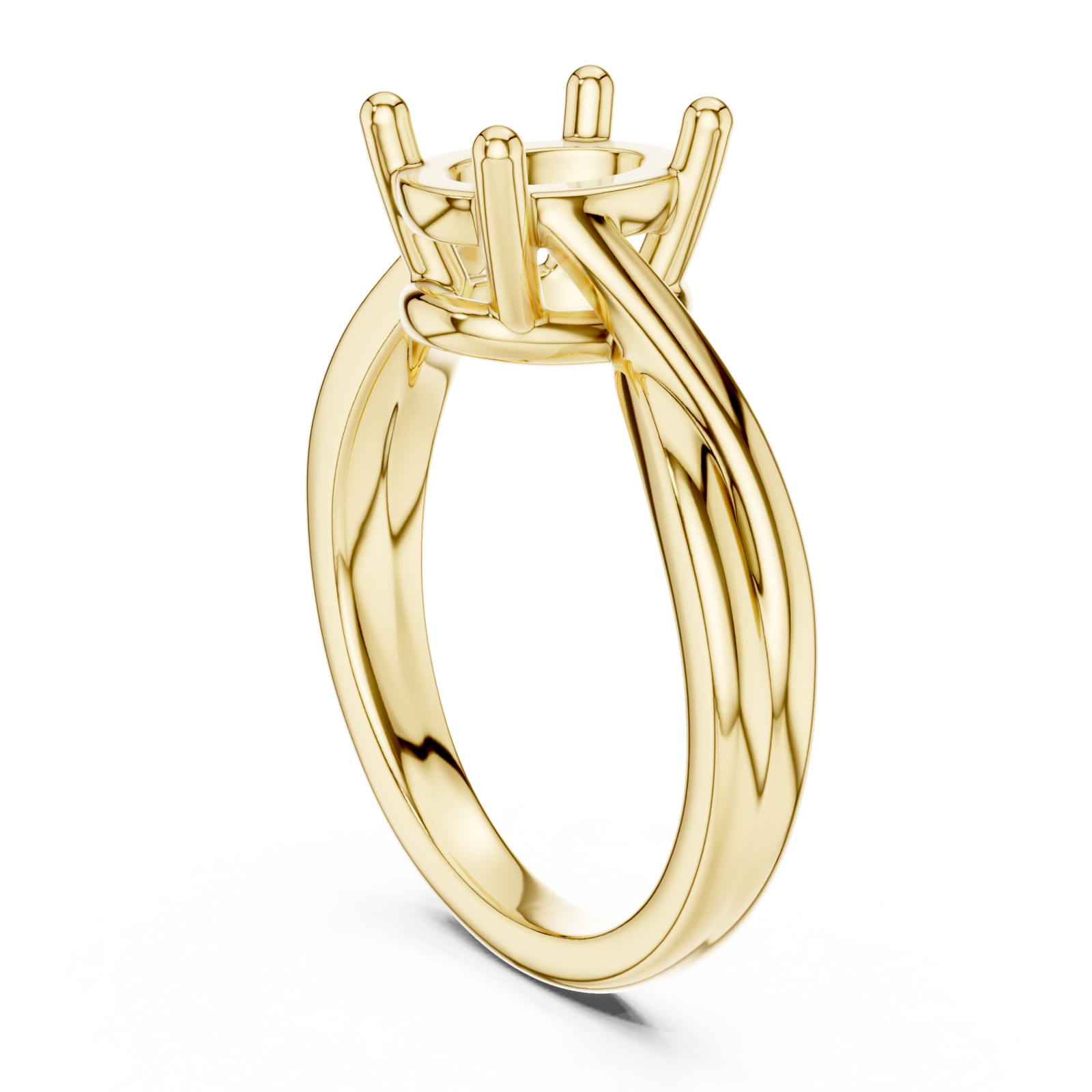  Gold Aurora Twisted Embrace Ring Left View