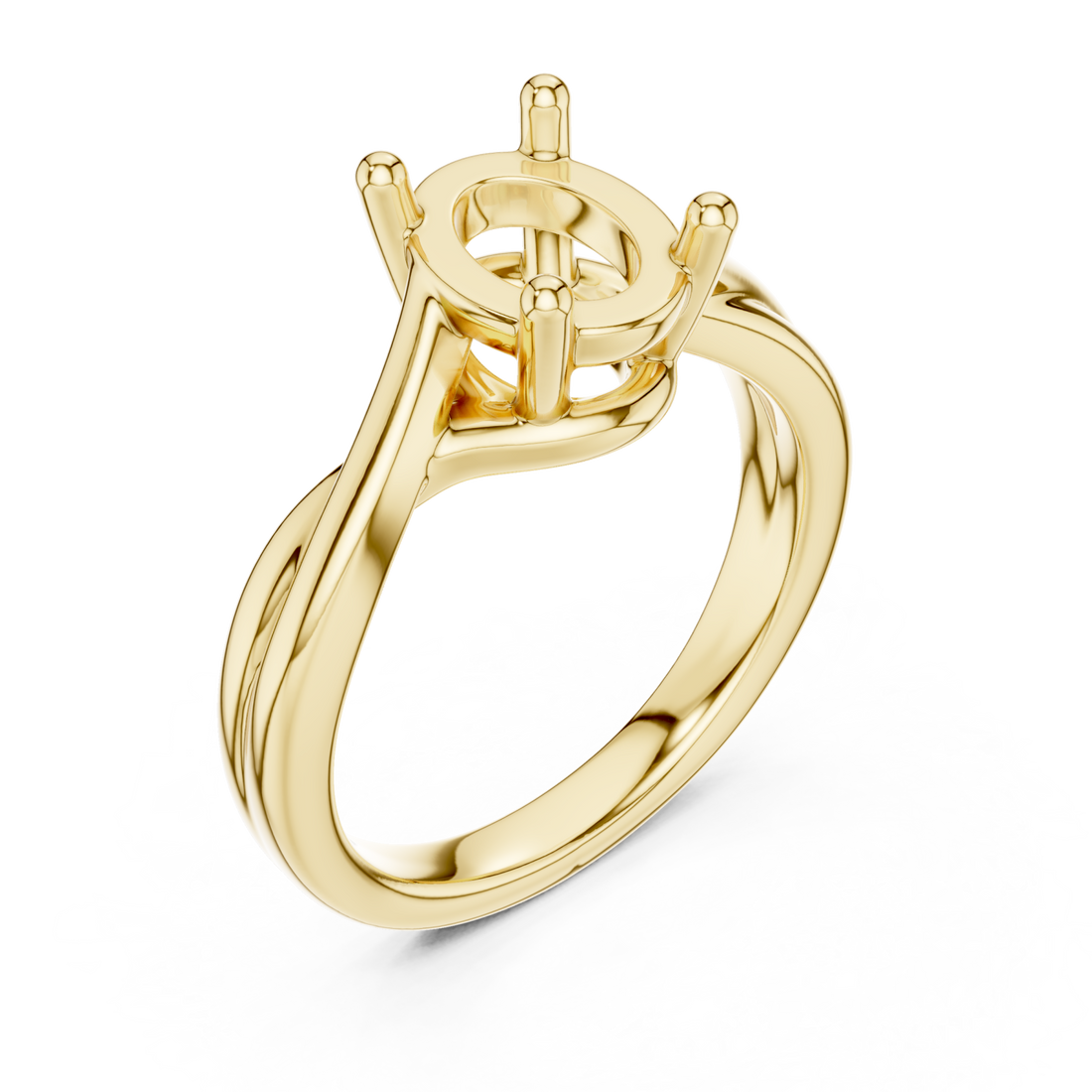Gold Aurora Twisted Embrace Ring Right View