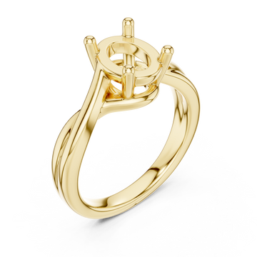 Gold Aurora Twisted Embrace Ring Right View
