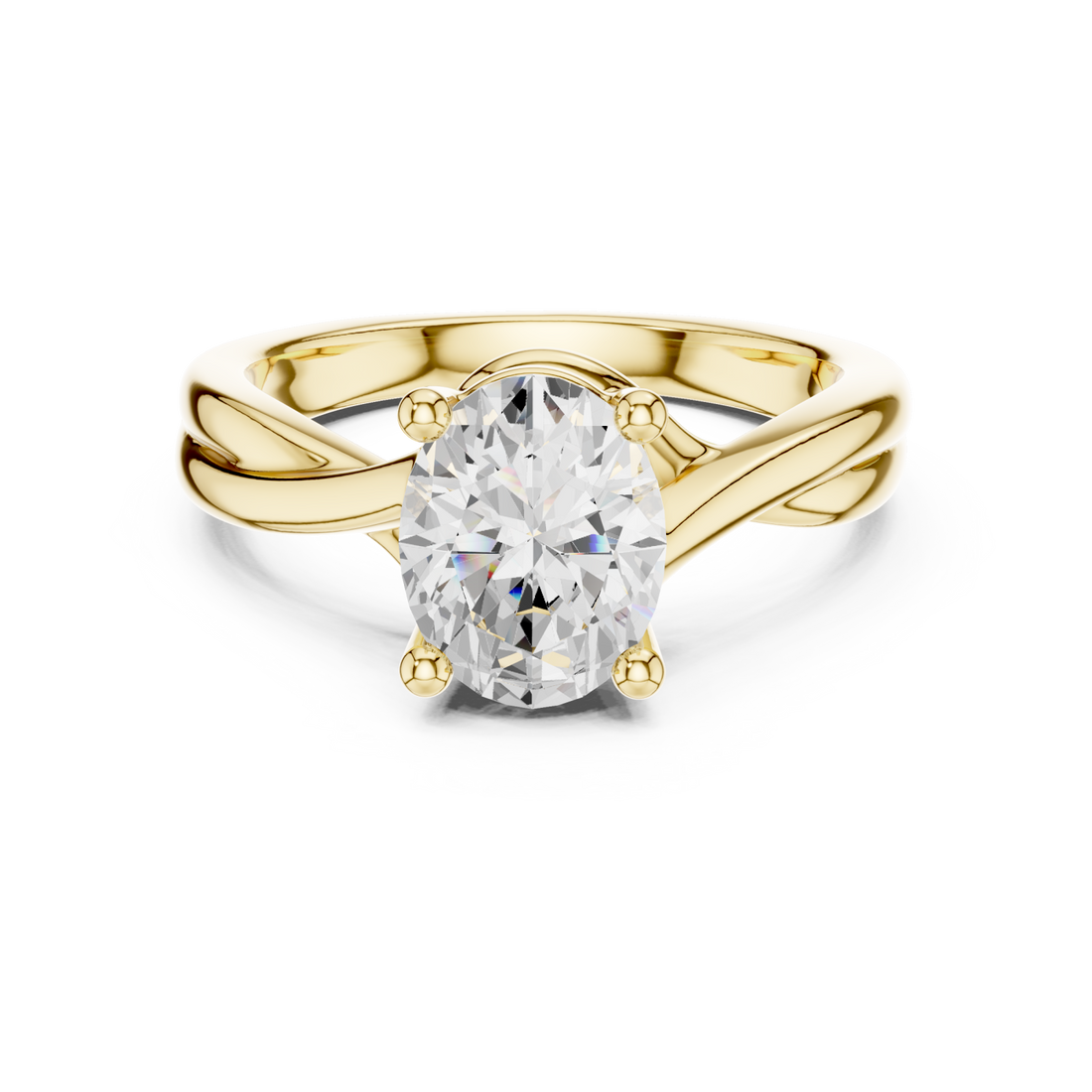 Gold Aurora Twisted Embrace Ring Right View