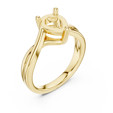 Gold Classic Flow Setting Ring Right View