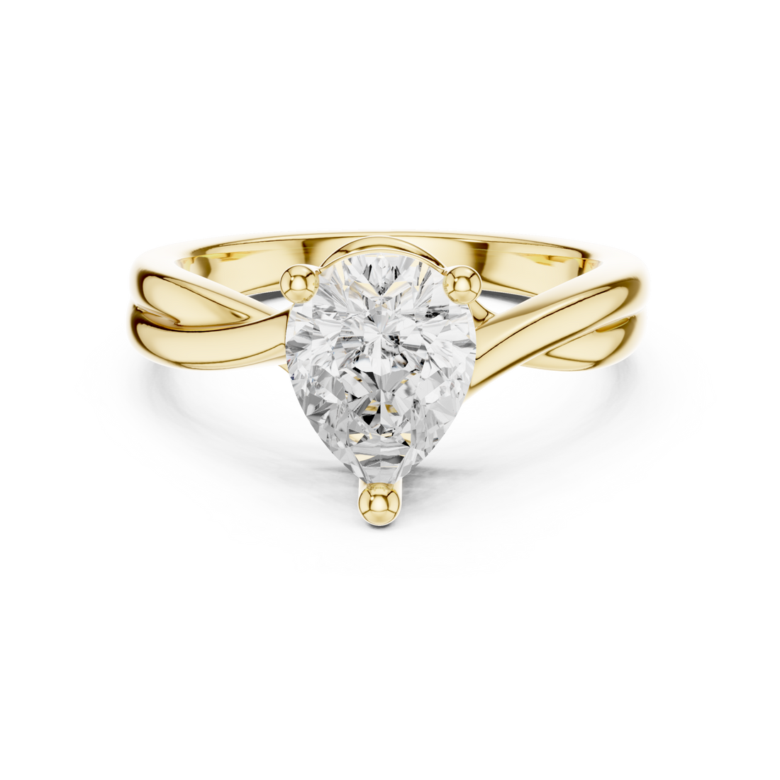 Gold Classic Flow Setting Ring Right View
