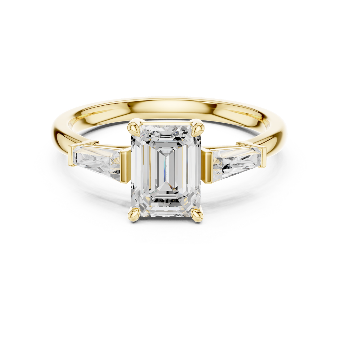 Gold Graceful Princess Setting Ring Right View