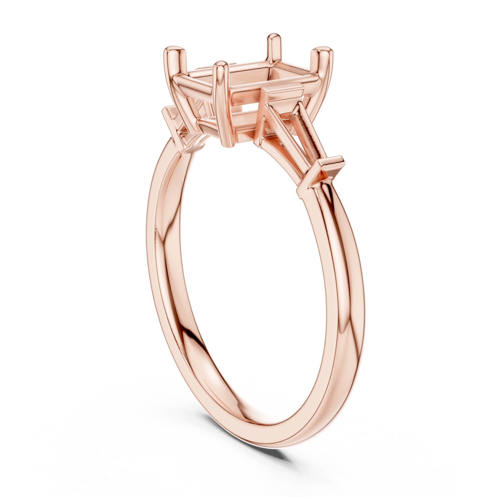  Rose Gold Sculpted Openwork Gleam Ring Left View