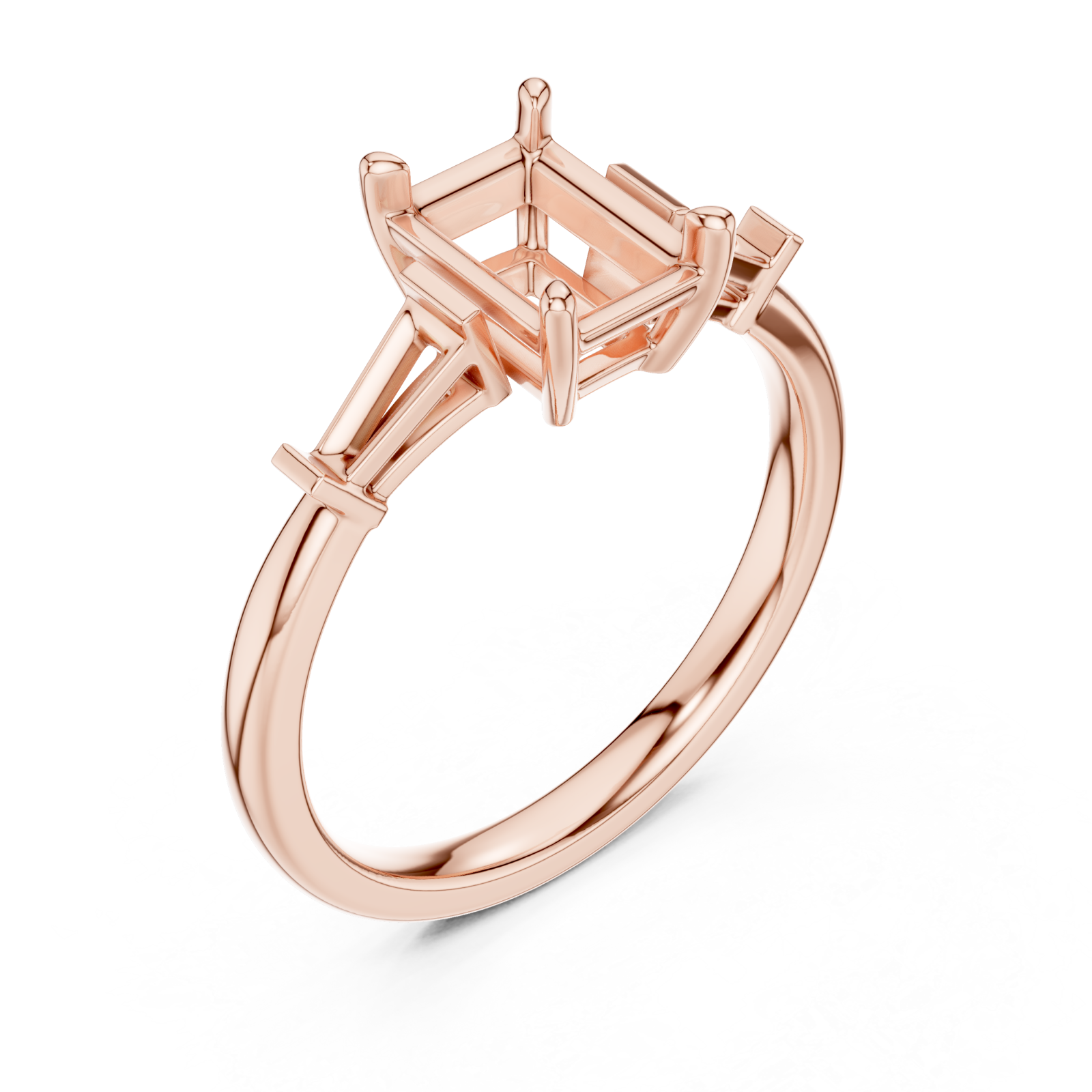 Rose Gold Sculpted Openwork Gleam Ring Right View