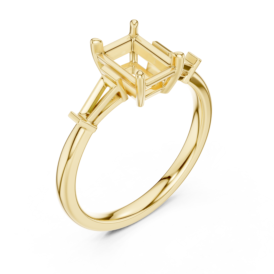 Gold Sculpted Openwork Gleam Ring Right View