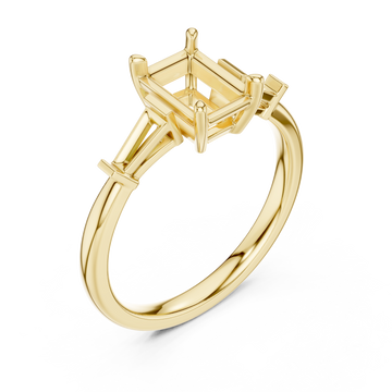 Gold Sculpted Openwork Gleam Ring Right View
