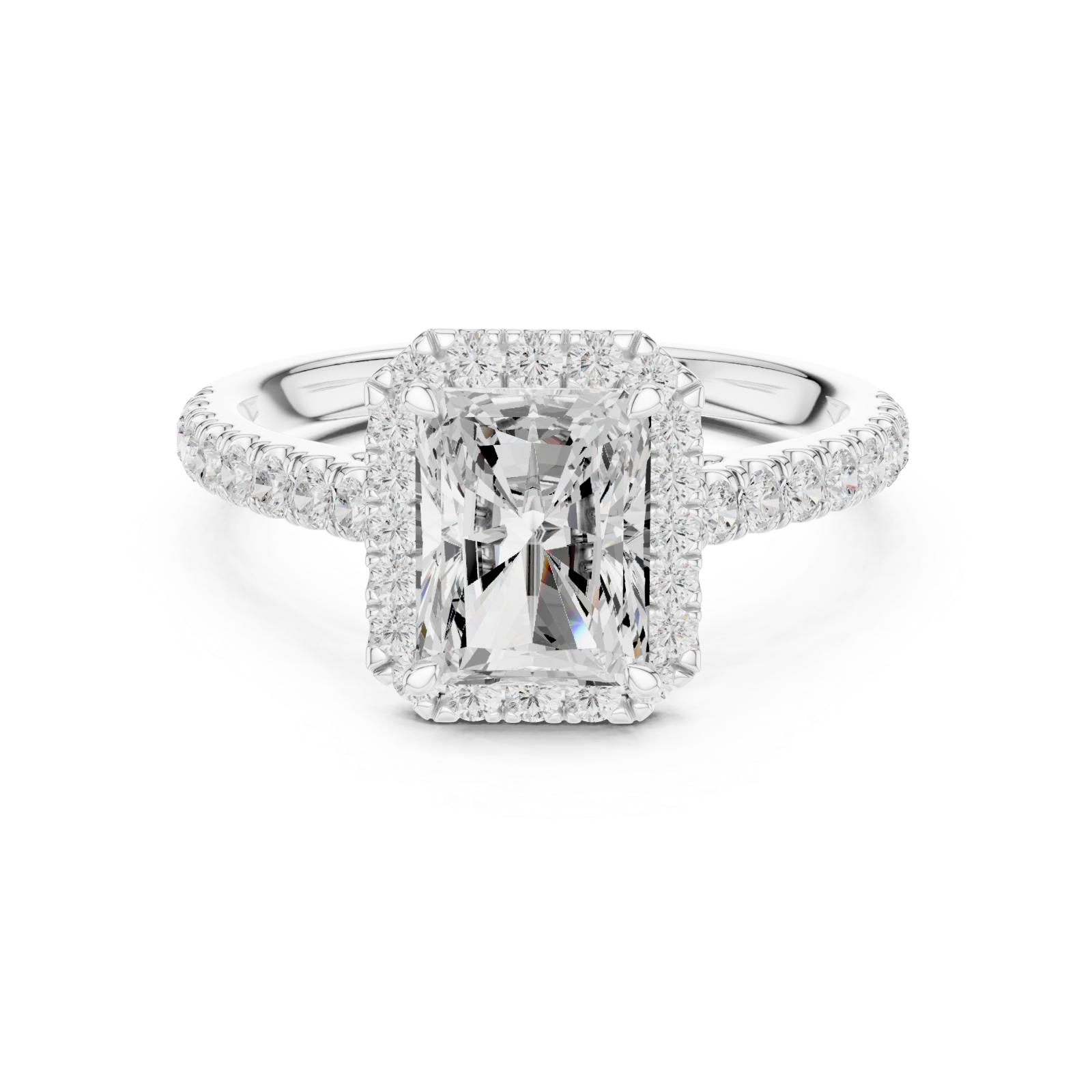  White Gold Luminous Radiance Regal Ring Front View