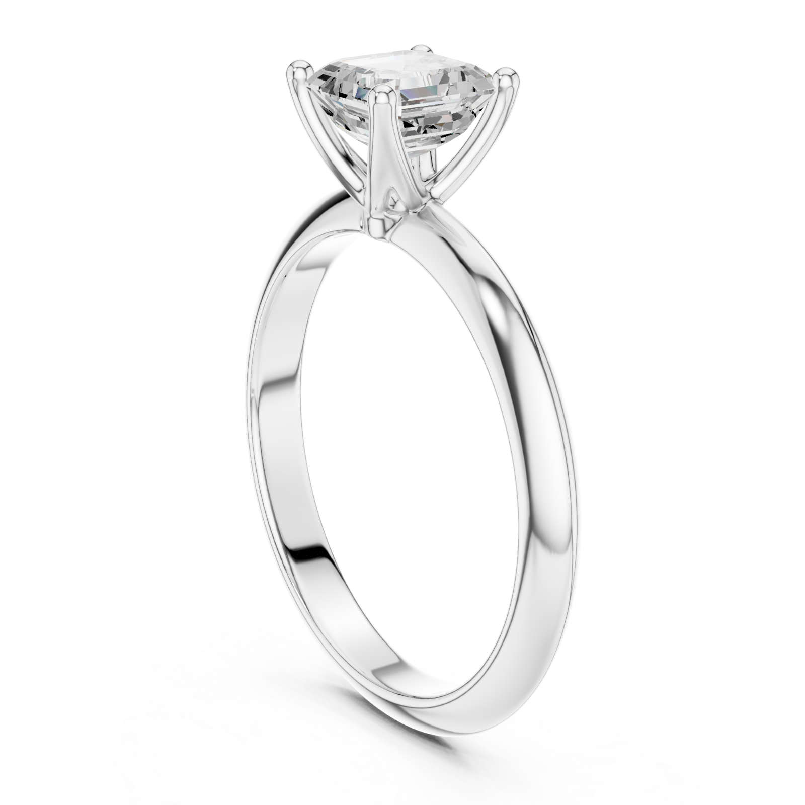  White Gold Everlight Radiance Solitaire Ring Left View
