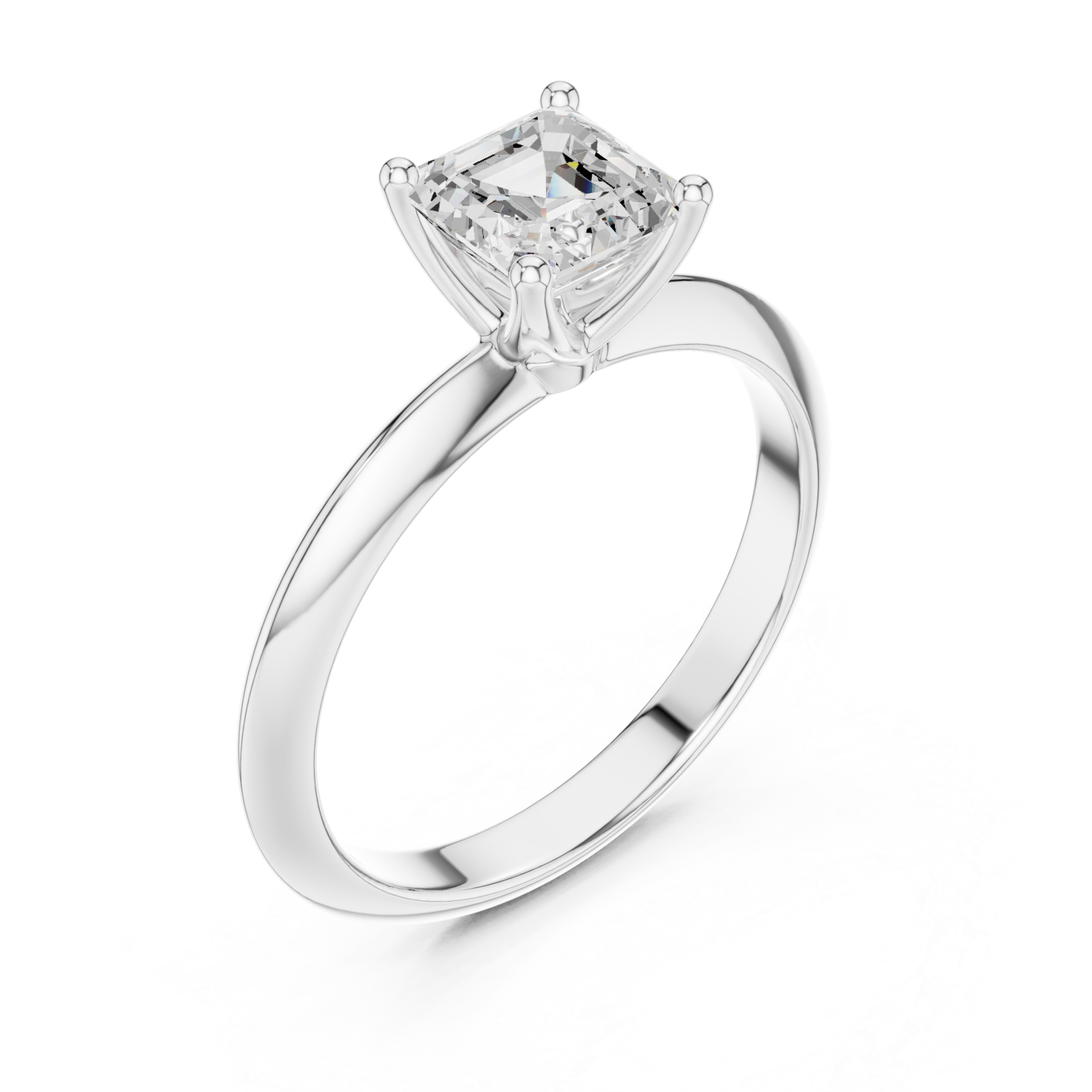  White Gold Everlight Radiance Solitaire Ring Right View