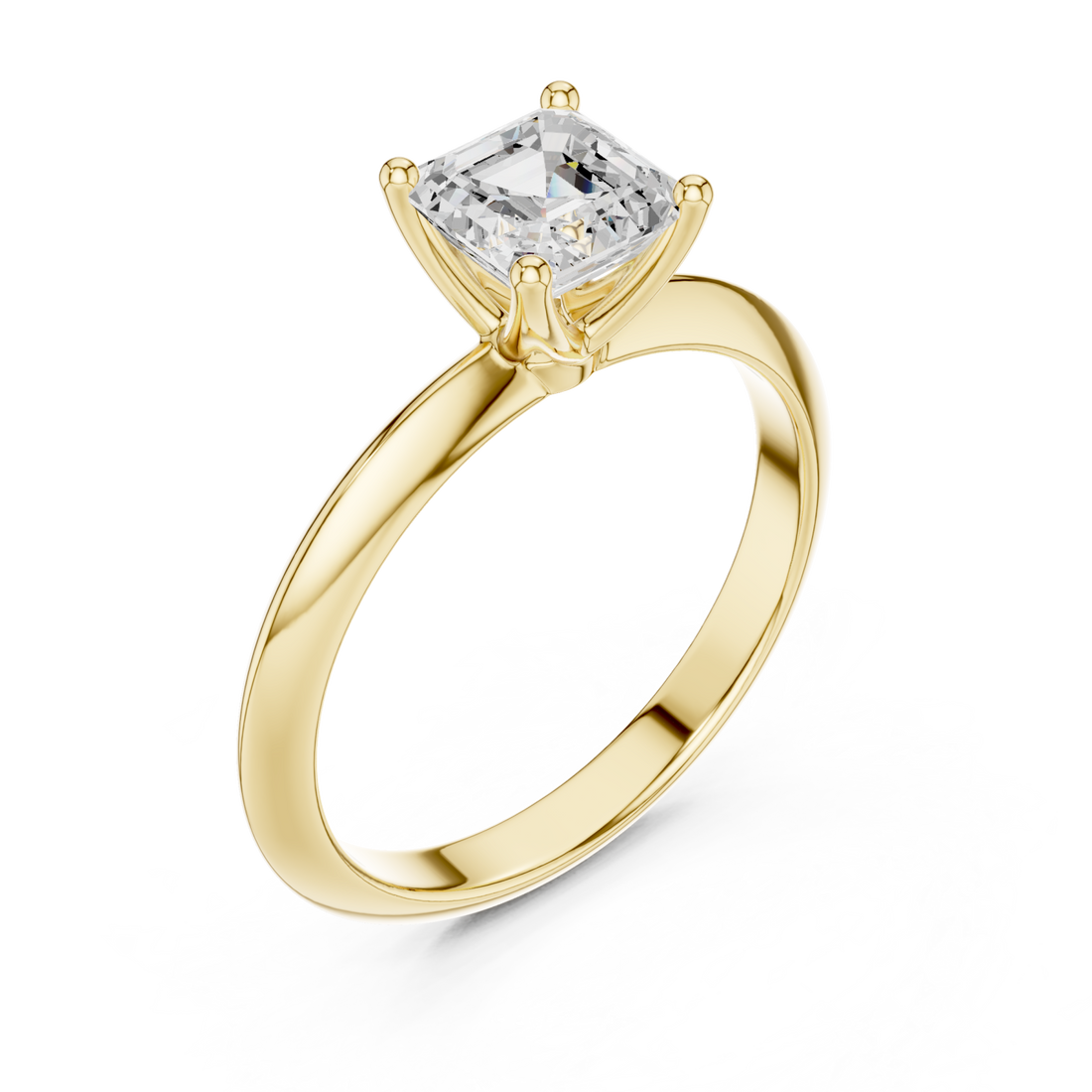 Gold Everlight Radiance Solitaire Ring Right View