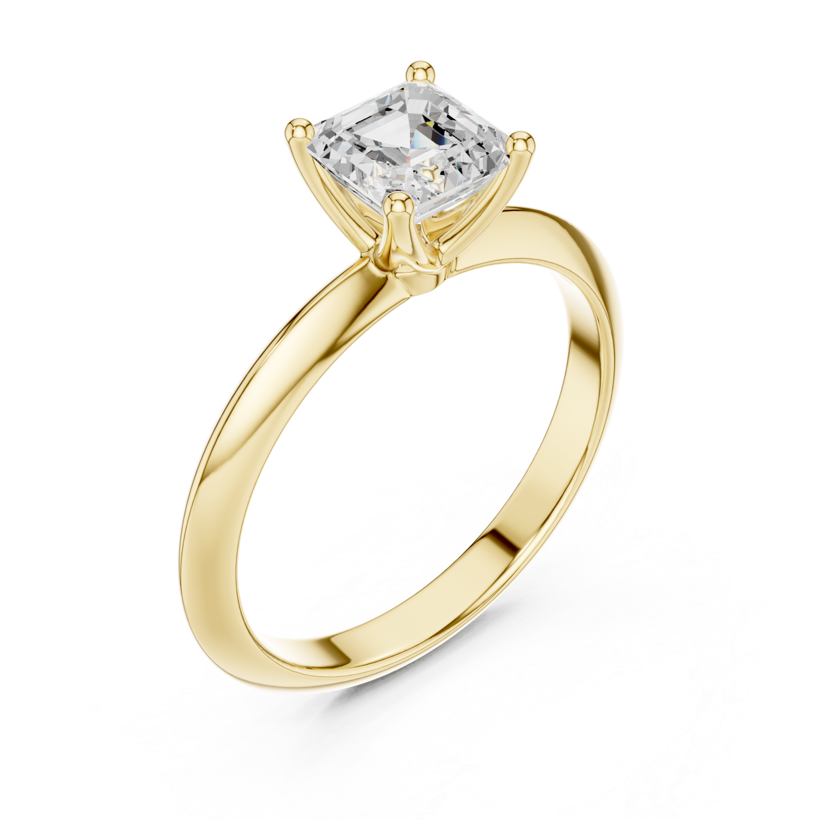 Gold Everlight Radiance Solitaire Ring Right View