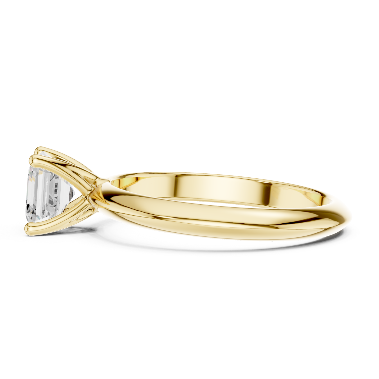  Gold Everlight Radiance Solitaire Ring Side View