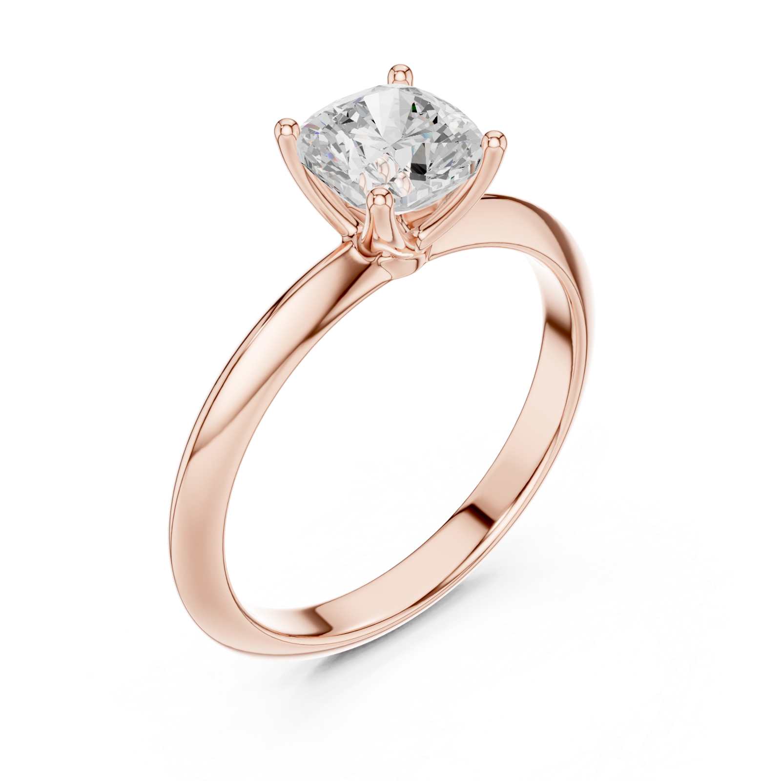  Rose Gold Splendid Whisper Solitaire Ring Right View