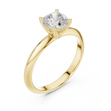Gold Splendid Whisper Solitaire Ring Right View