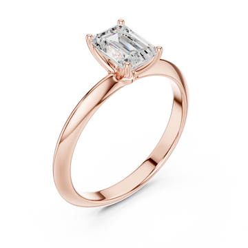  Rose Gold Serene Embrace Solitaire Ring Right View