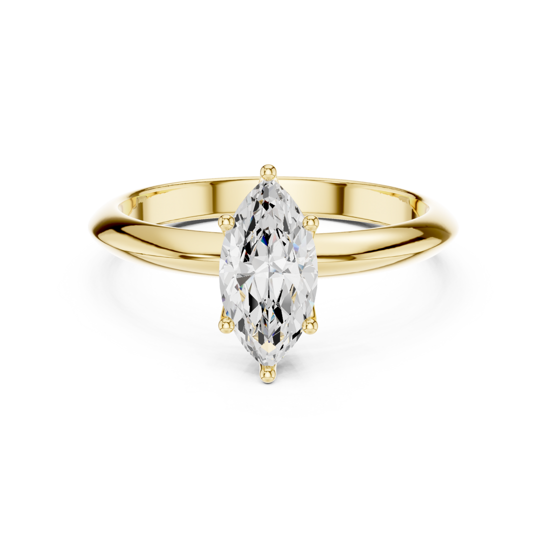 Gold Solstice Marquise Halo Ring Right View