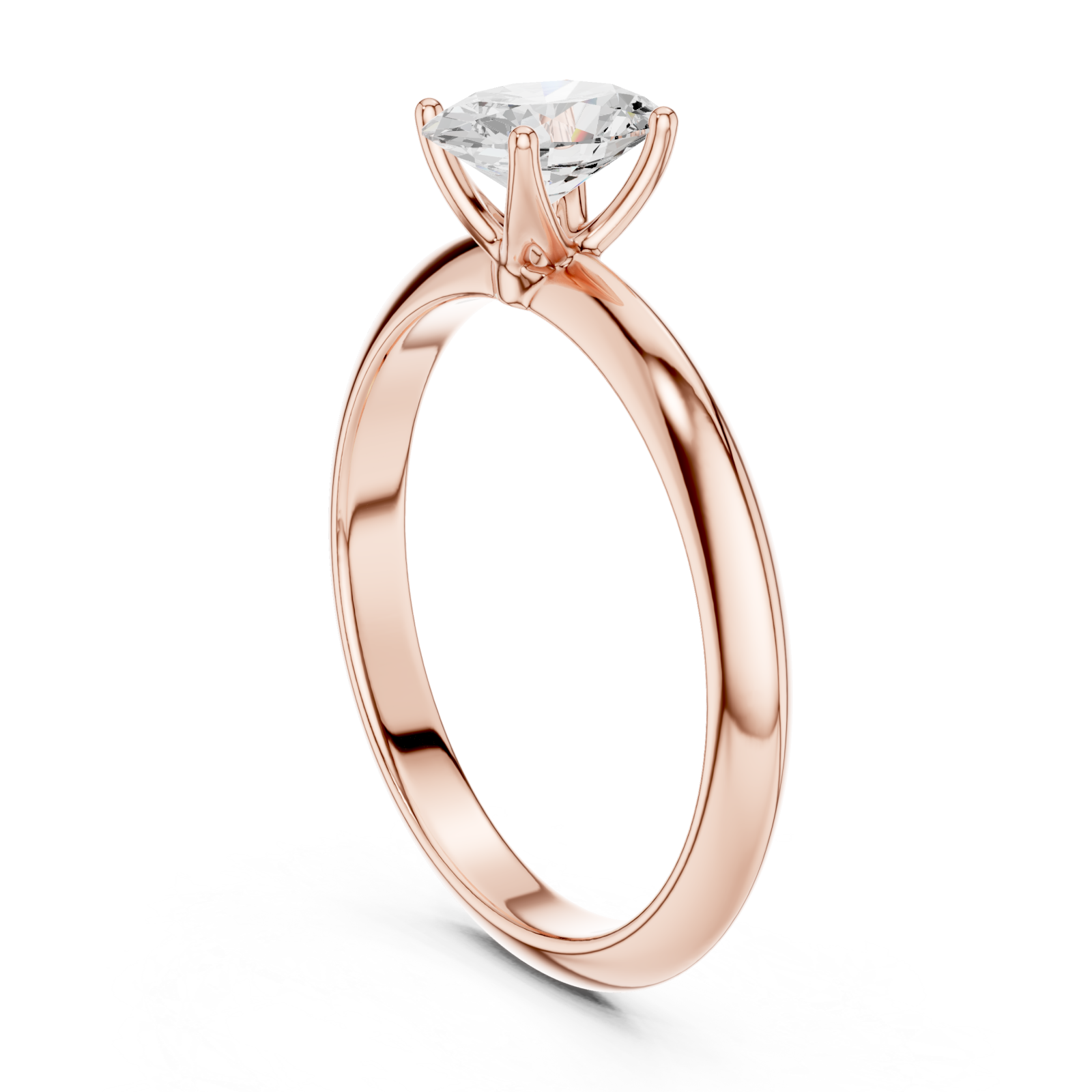  Rose Gold Lustrous Grace Band Left View