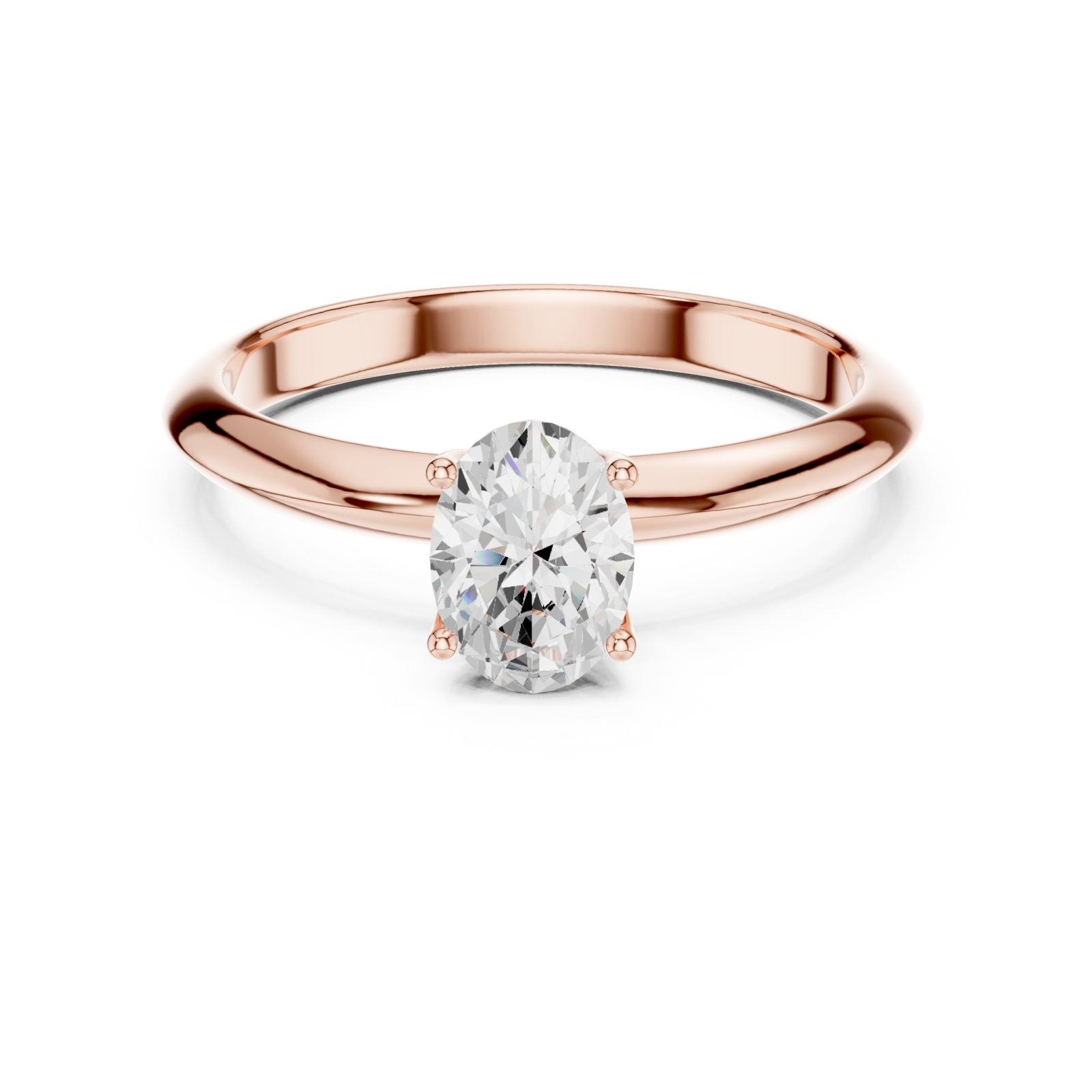  Rose Gold Lustrous Grace Band Front View