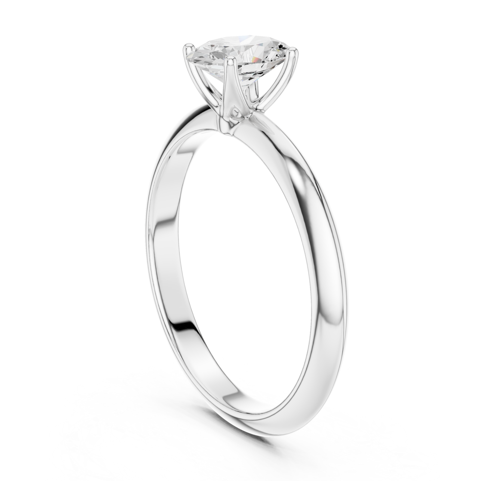  White Gold Lustrous Grace Band Left View