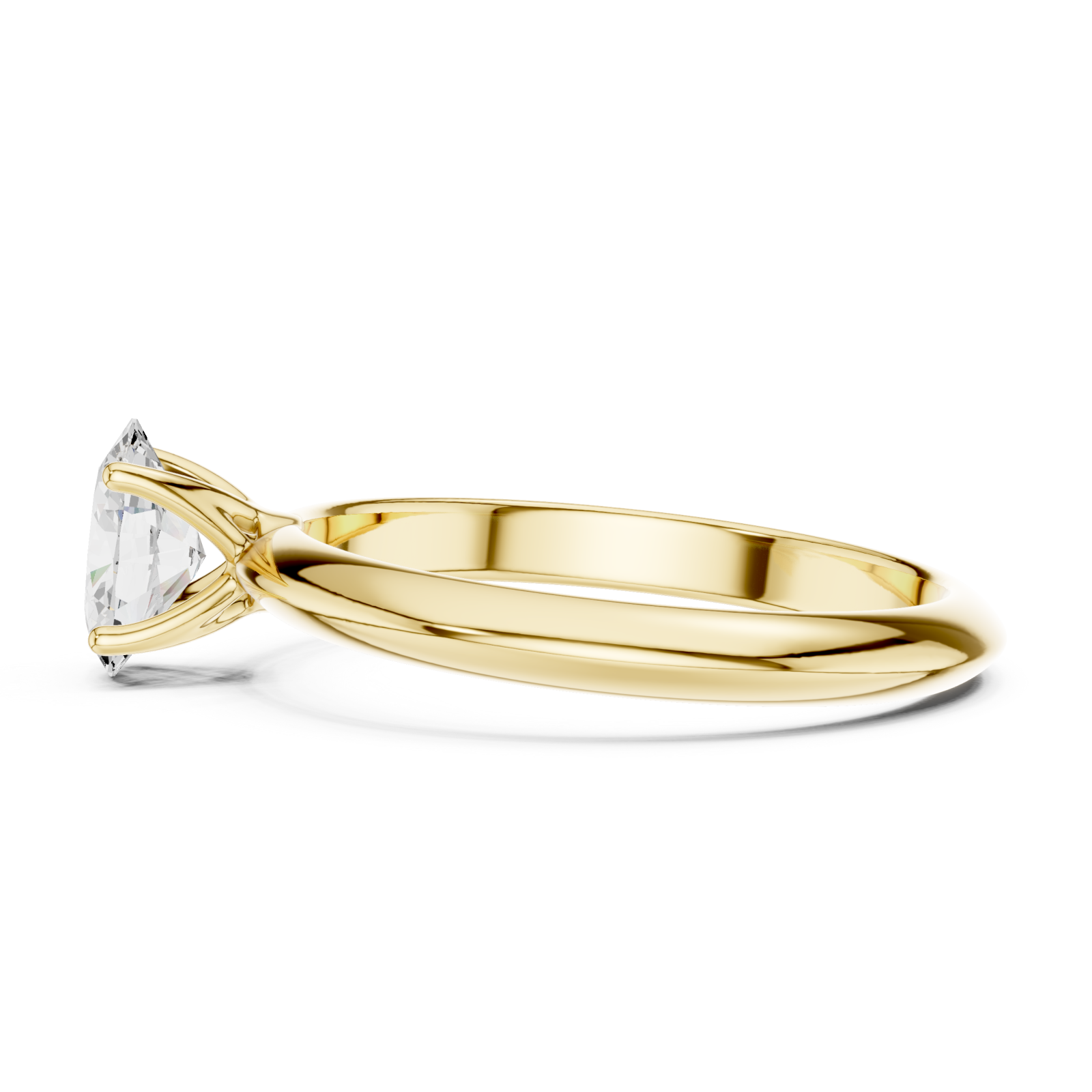  Gold Lustrous Grace Band Side View