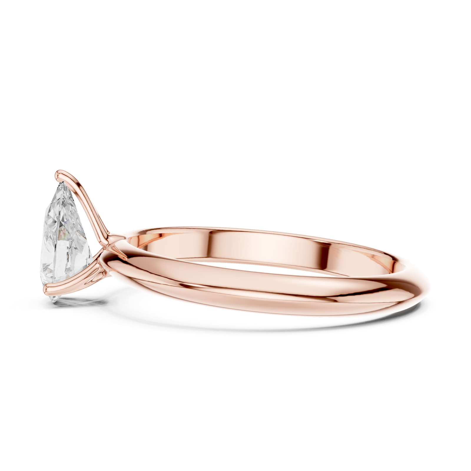  Rose Gold Dewdrop Marquise Ring Side View