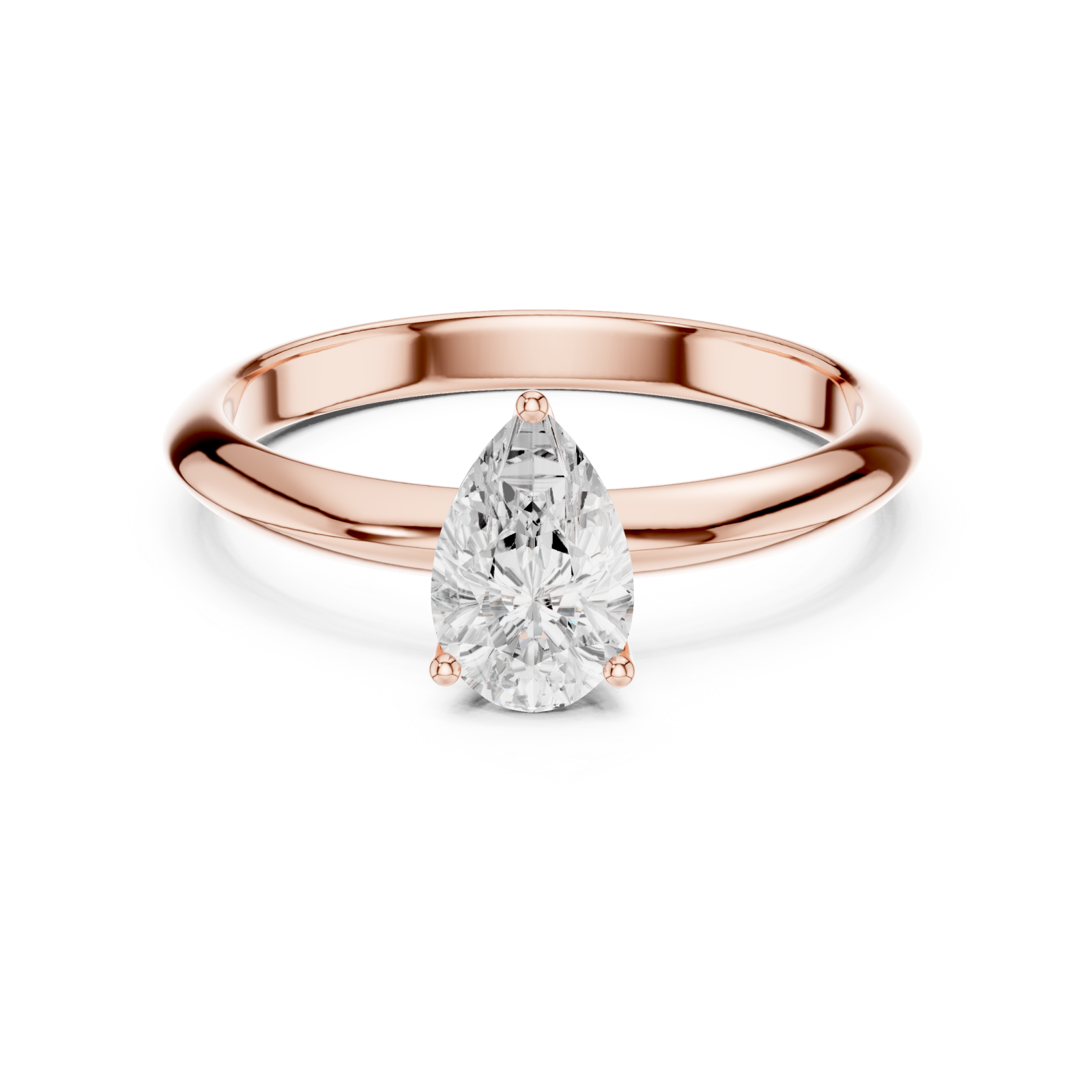  Rose Gold Dewdrop Marquise Ring Front View