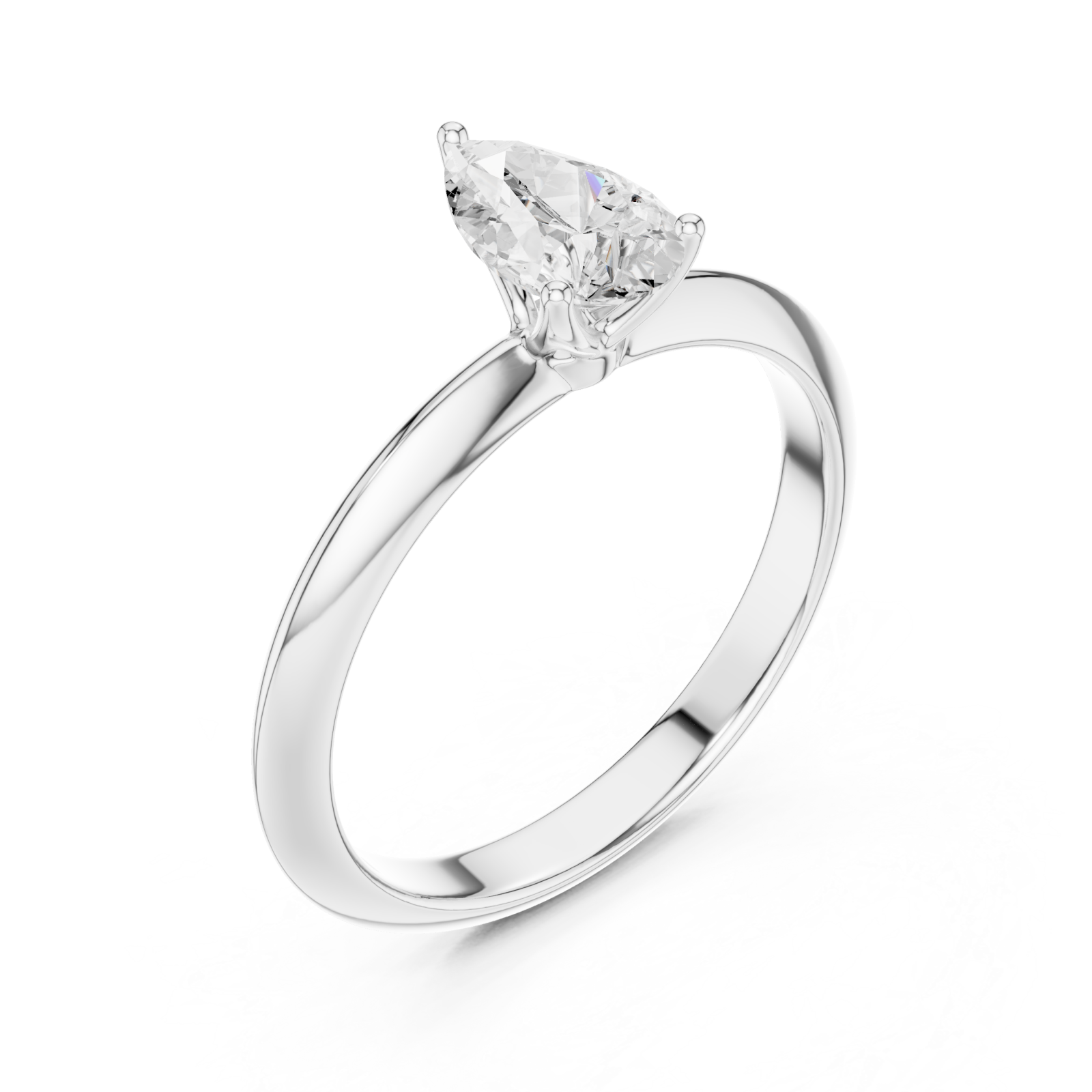  White Gold Dewdrop Marquise Ring Right View