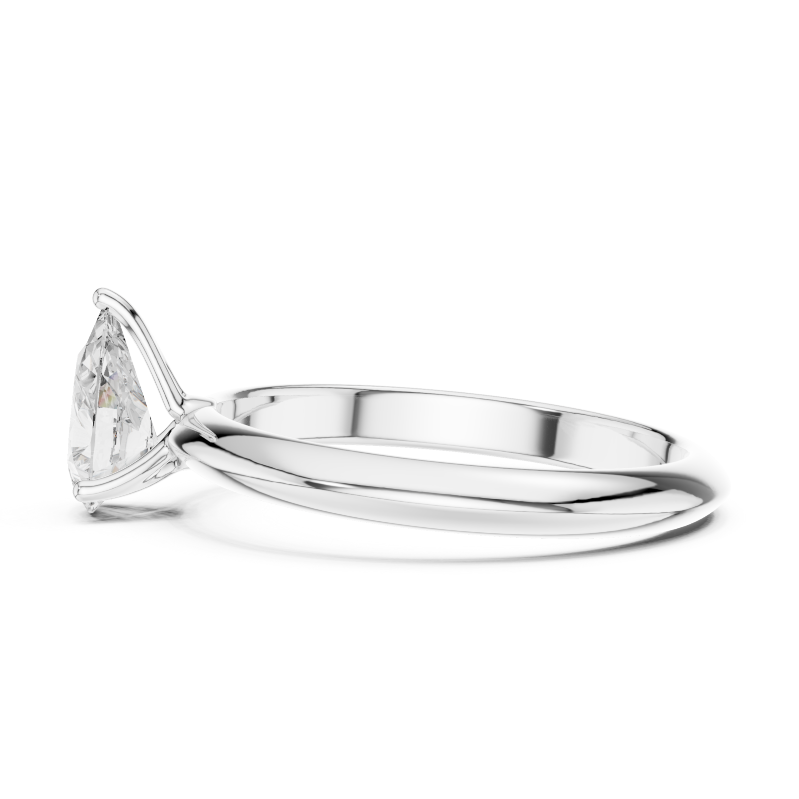  White Gold Dewdrop Marquise Ring Side View